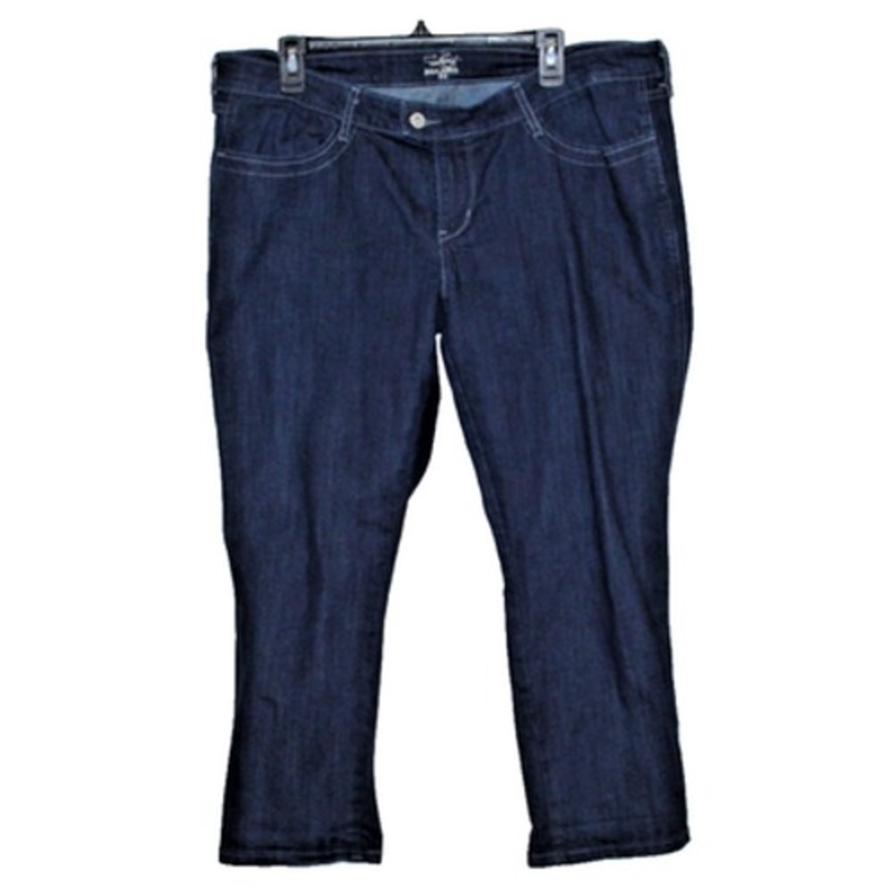 Levi's Bold Curve Jeans Women's 38x25 Dark Wash Stretch Mid Rise Flap Pocket